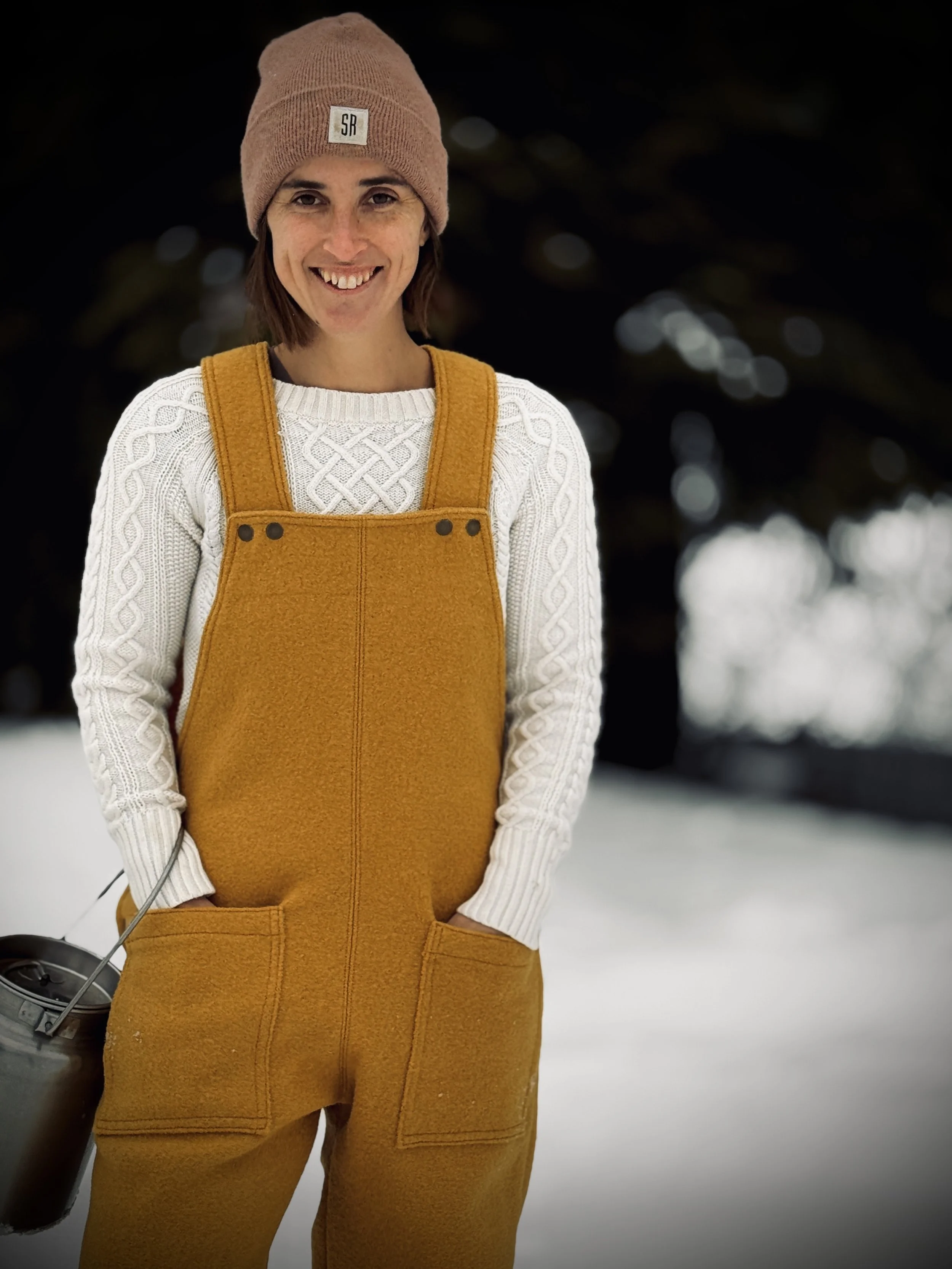 Lidnm Felted Wool Utility Overall Boiled Wool Woman s Overalls